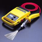 DC15 便攜式針孔電火花檢測儀 電壓范圍:0～15Kv ;分辨率:100V; 顯示:LCD3位半數(shù)字顯示;故障報警:音頻和視頻報警.