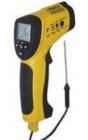 二合一測溫儀 DT-8833 量程范圍：非接觸紅外測溫儀，內(nèi)置式激光瞄準(zhǔn)測量溫度可達-50~800℃；外接K型熱電偶范圍-50～1370℃；距離與目標(biāo)尺寸比為13：1；℃/℉可轉(zhuǎn)換和自動關(guān)機功能

