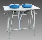 P-2  試樣拋光機  電動機功率：180w.拋盤直徑：200mm.電源：380v 50Hz.轉(zhuǎn)速：1400r/min或900r/min(定制）.外型尺寸：900x500x915mm.主要附件：拋光織物2片
