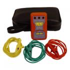 
● 可檢測(cè)頻率40Hz至60Hz，電壓100V至600V以?xún)?nèi)的三相交流電源。 

● 有斷相時(shí)，LED及聲音報(bào)警；順時(shí)針箭頭及LED的點(diǎn)亮順序顯示三相電相序的正、反向。 

● 儀器無(wú)金屬件外露，絕緣性能好，安全可靠。 

● 體積小，重量輕，攜帶方便。


