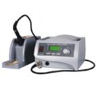 ·手柄特別輕巧，長時間使用不會感到太疲勞。

·發(fā)熱體采用進(jìn)口耐溫材料，通過先進(jìn)工藝制成，壽命長、更換發(fā)熱體成本低。

·發(fā)熱體使用低壓直流供電，保證了防靜電、無漏電、無干擾。

·分體式設(shè)計，容易擺放。

·200℃~480℃溫度設(shè)定，液晶顯示，顯示器能夠顯示標(biāo)稱值和實際溫度，三個可編程鍵可以隨意地選擇溫度數(shù)值。

·焊咀（烙鐵頭）與國際品牌匹配，并根據(jù)用戶不同工作條件，可選配各焊咀。

·焊臺采用導(dǎo)電性制成，做到真正的防靜電。

