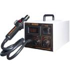 ·采用傳感器閉合回路控溫，升溫迅速、定溫方便、溫度穩(wěn)定。

·采用防靜電設(shè)計，防止因靜電及漏電而損壞PCB板。

·采用進(jìn)口發(fā)熱絲，使用壽命長

·采用原裝進(jìn)口氣泵、低振動、無噪音設(shè)計、保持工作環(huán)境的清靜。

·采用LED顯示指示溫度、控溫精確、使操作更方便。

·智能冷卻系統(tǒng)，工作完畢關(guān)機(jī)后延時送風(fēng)，風(fēng)溫低于100℃后自動切斷電源。

·適用于大多數(shù)表面貼裝零件拆焊可安全拆焊QFP、PLCC、SOP、BGA

  等對溫度敏感的元器件。
