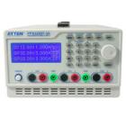 特點及優(yōu)點

·數(shù)字化可編程程控電源。

·3路可調輸出，具有獨立、串聯(lián)、并聯(lián)三種工作模式。

·192*64LCD顯示器，可同時顯示多組設定及輸出值(可變更顯示模式)。

·窗口化直覺式智能型操作接口，方便使用者操作。

·搞穩(wěn)定度、低漂移。

·過電壓、過電流、過溫度保護等多重保護方式。

·智能型風扇控制(隨著輸出功率變換)。

·內(nèi)建蜂鳴器作為警告提示。

·精確軟件校正。

·飛梭旋鈕(微調與粗調)

·90組設定記憶存儲。

·獨立、串聯(lián)、并聯(lián)模式。

·1秒的定時器為輸出工作回路(Auto Step runing)
